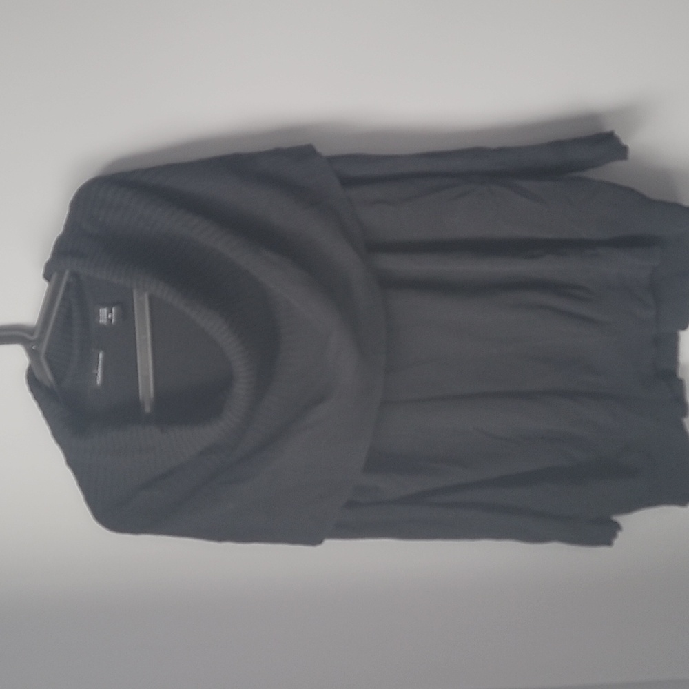 Moda International Black Ribbed Cowl Neck Cashmere Blend Sweater - Picture 2 of 4